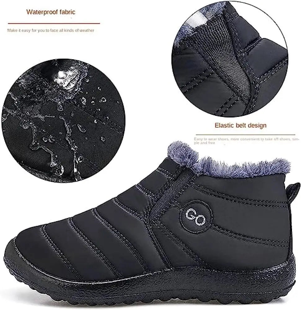 Men’s-Shoes Warm High Top Plush Loafers Winter Boots