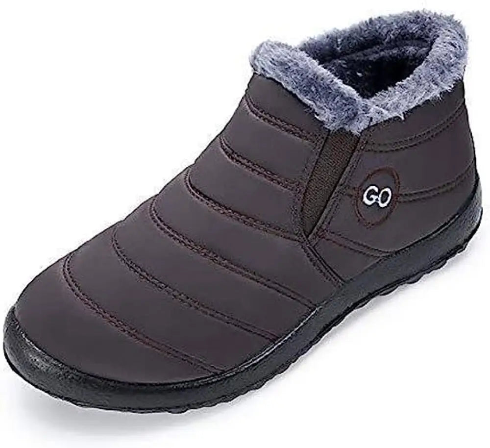 Men’s-Shoes Warm High Top Plush Loafers Winter Boots