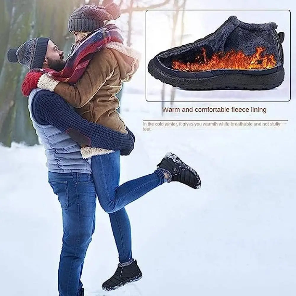 Men’s-Shoes Warm High Top Plush Loafers Winter Boots