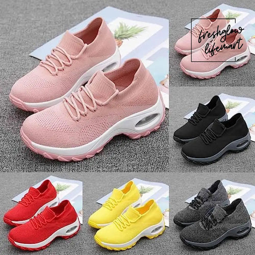 Sneaker slippers pink Mesh Shoes Thick Cushion white sneakers for women slip on leather pink / 35