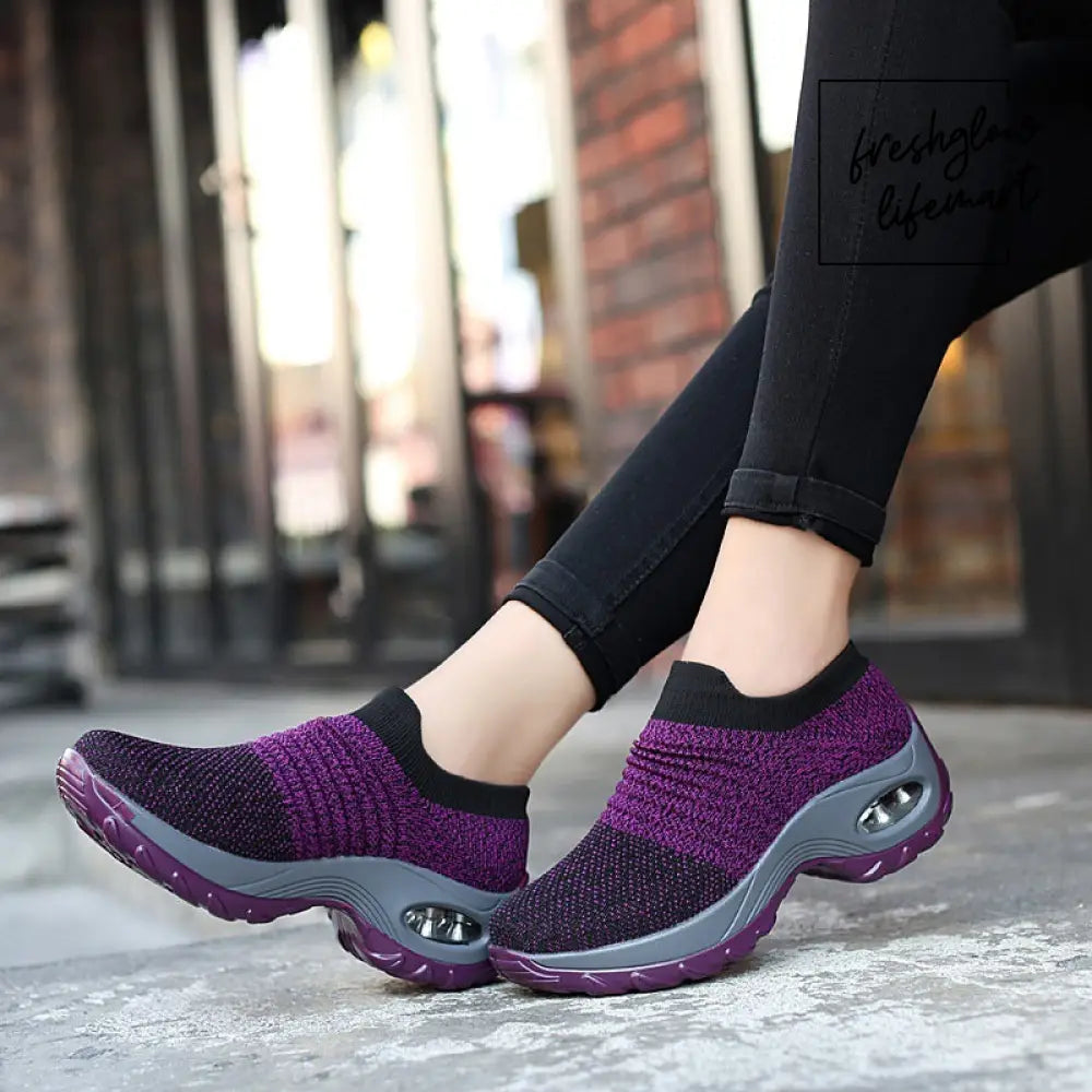 Super Soft Women’s Walking Shoes Rose Red / 36