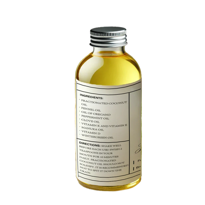 POWERFUL ORGANIC COCONUT + PEPPERMINT PULLING OIL 4 OZ