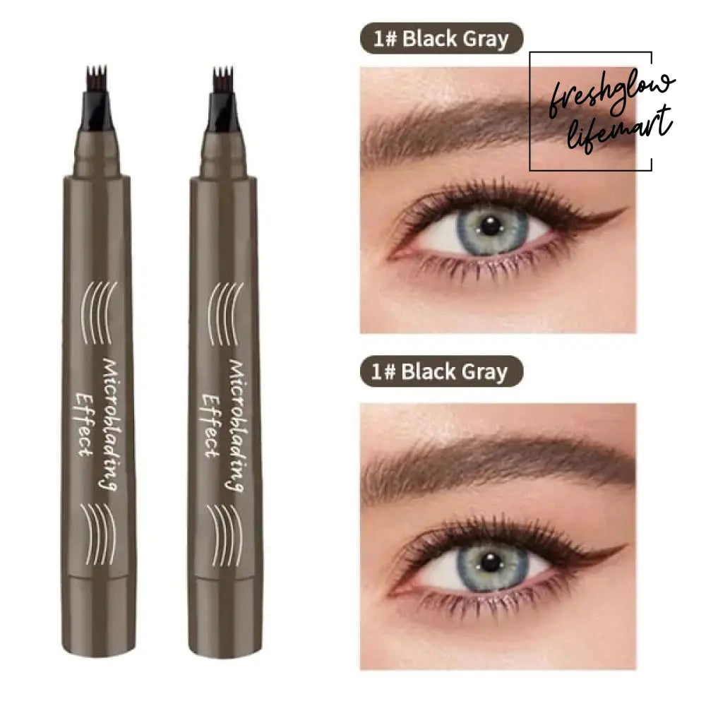 🔥LAST DAY - BUY 1 GET 1 FREE JUST $8.49 EACH🔥2025 Upgraded Natural Brows Eyebrow Pen Black Gray / Black Grey