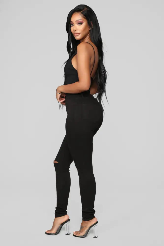 Narrow waist skinny jeans - Black Jeans